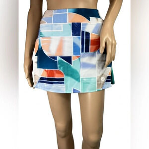 Lululemon Womens Peek  Pleat Tennis Skirt Shadow Court Multi Night Sea 2